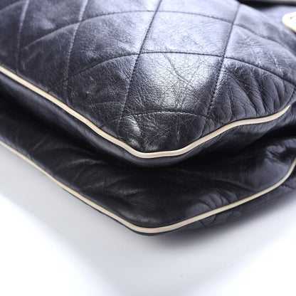 Chanel Lambskin Quilted North South Tote Black 10 of 11