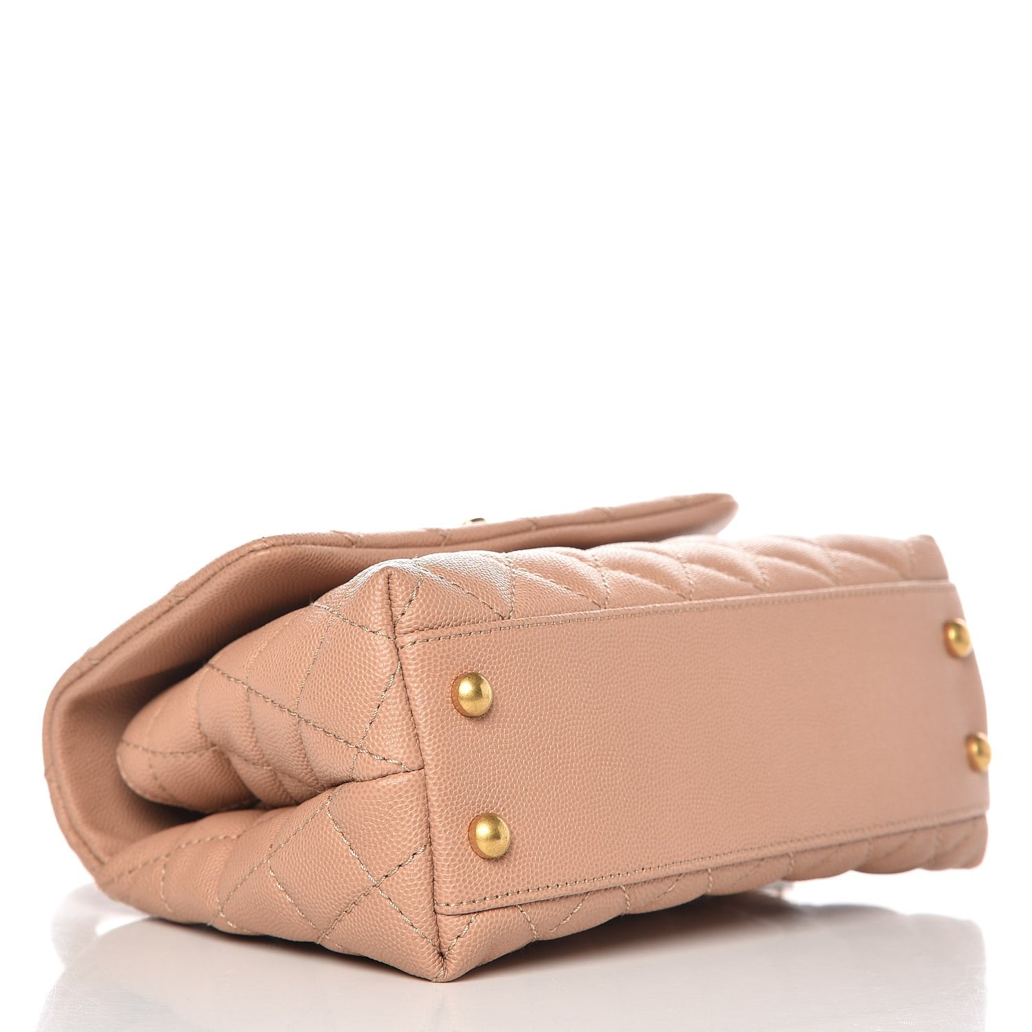 Chanel Caviar Quilted Mini Coco Handle Flap Beige 5 of 8