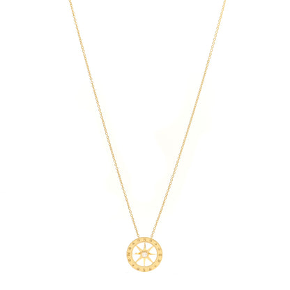 Roberto Coin 18K Yellow Gold Diamond Tiny Treasurers Compass Pendant Necklace 1 of 5