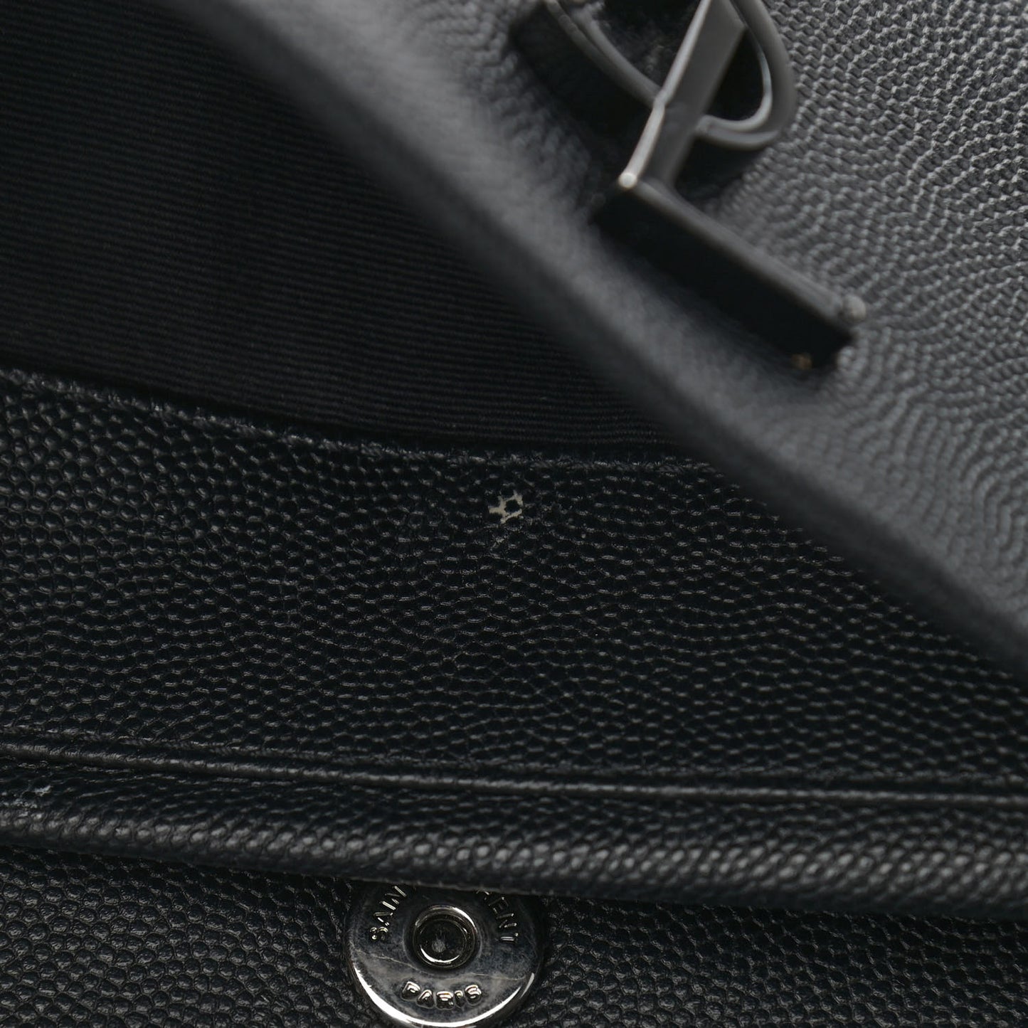 Grain De Poudre Medium West Hollywood Monogram Fold-Over Black