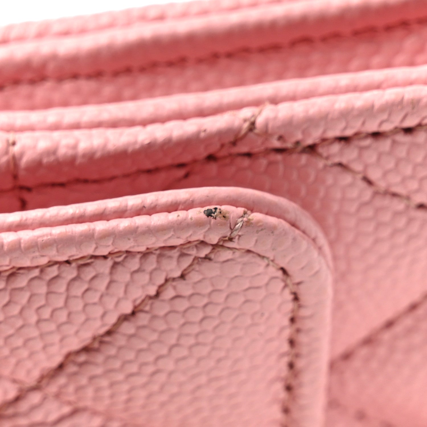 Chanel Caviar Quilted Flap Card Holder Wallet Light Pink 11 of 13