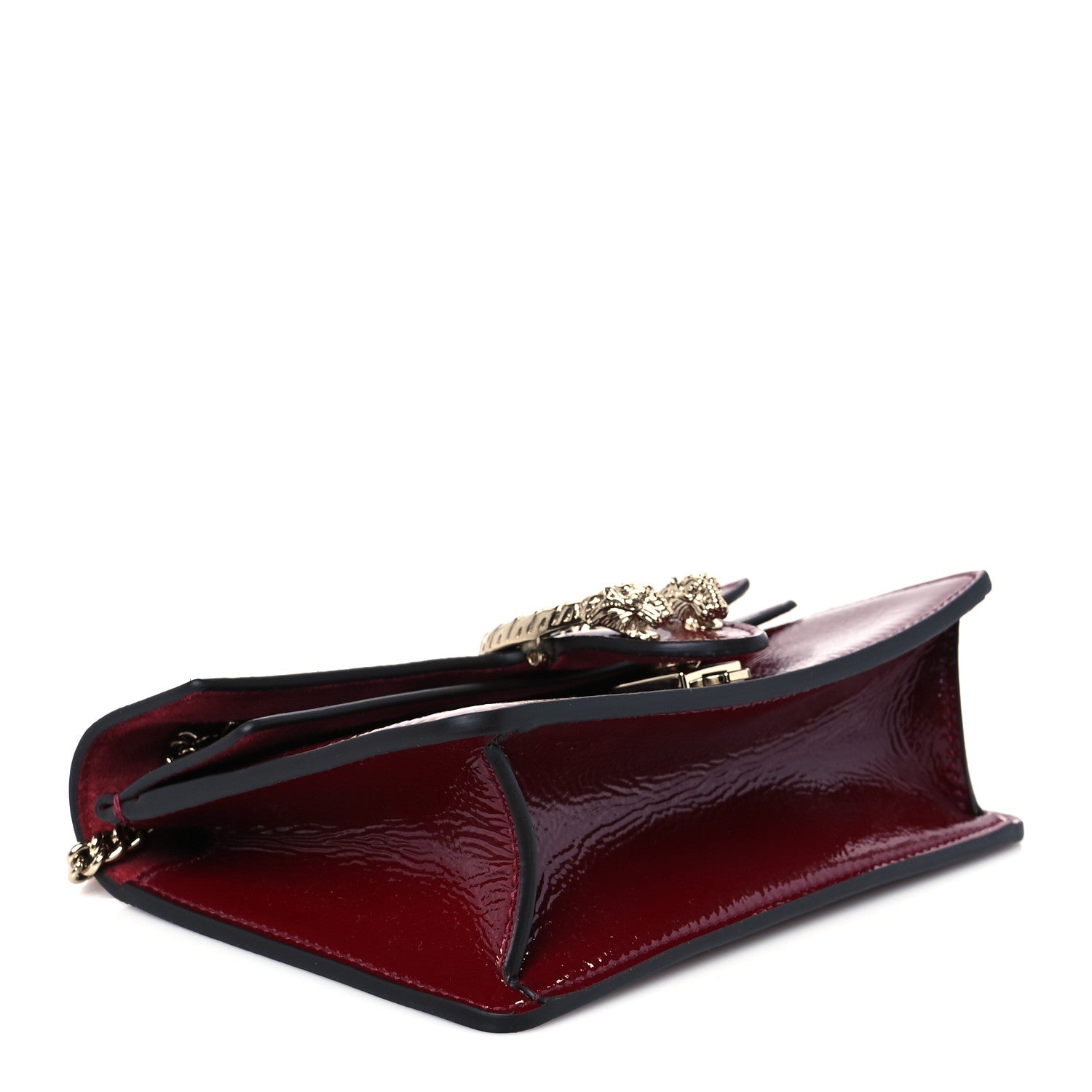 Gucci Crinkled Patent Mini Dionysus Shoulder Bag Rosso Ancora Red 3 of 10
