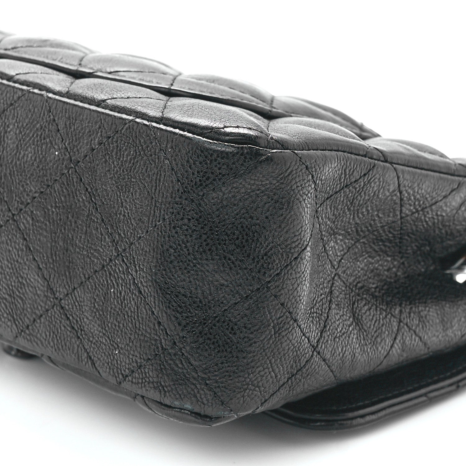 Chanel Crumpled Calfskin Quilted Mini Rectangular Flap So Black 12 of 12