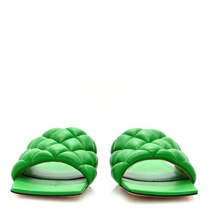 Bottega Veneta Nappa Matelasse Padded Flat Sandals 36.5 Parakeet 3 of 7