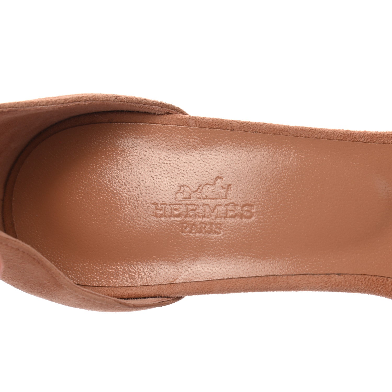 Hermes Suede Goatskin Crystal Premiere 70 Sandals 39 Rose Aube Nude 7 of 9