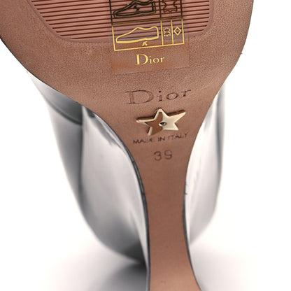 Christian Dior Patent Calfskin Aime Ankle Sandals 39 Black 6 of 12