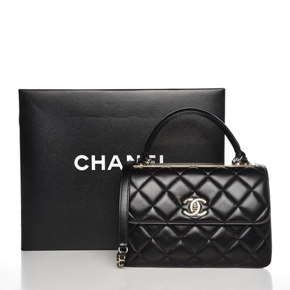 Chanel Lambskin Quilted Small Trendy CC Dual Handle Flap Bag Black 10 of 10