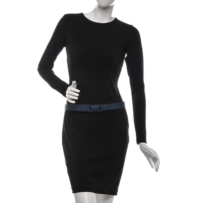 Hermes Box Togo 32mm Quizz H Belt 95 Black Bleu de Prusse 2 of 7