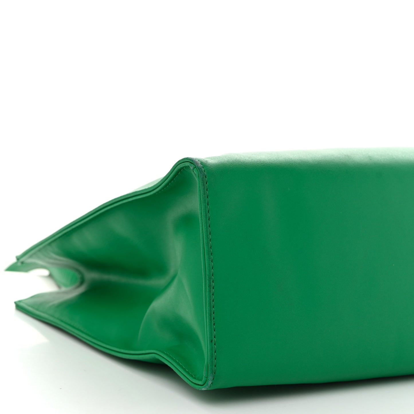 Vegan Leather Medium Shopping Bag Greenscreen