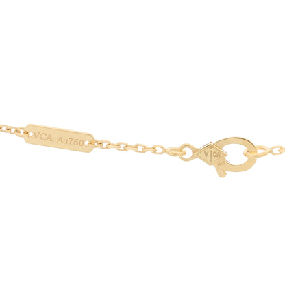 Van Cleef & Arpels 18K Yellow Gold Black Onyx Vintage Alhambra Pendant Necklace 5 of 5