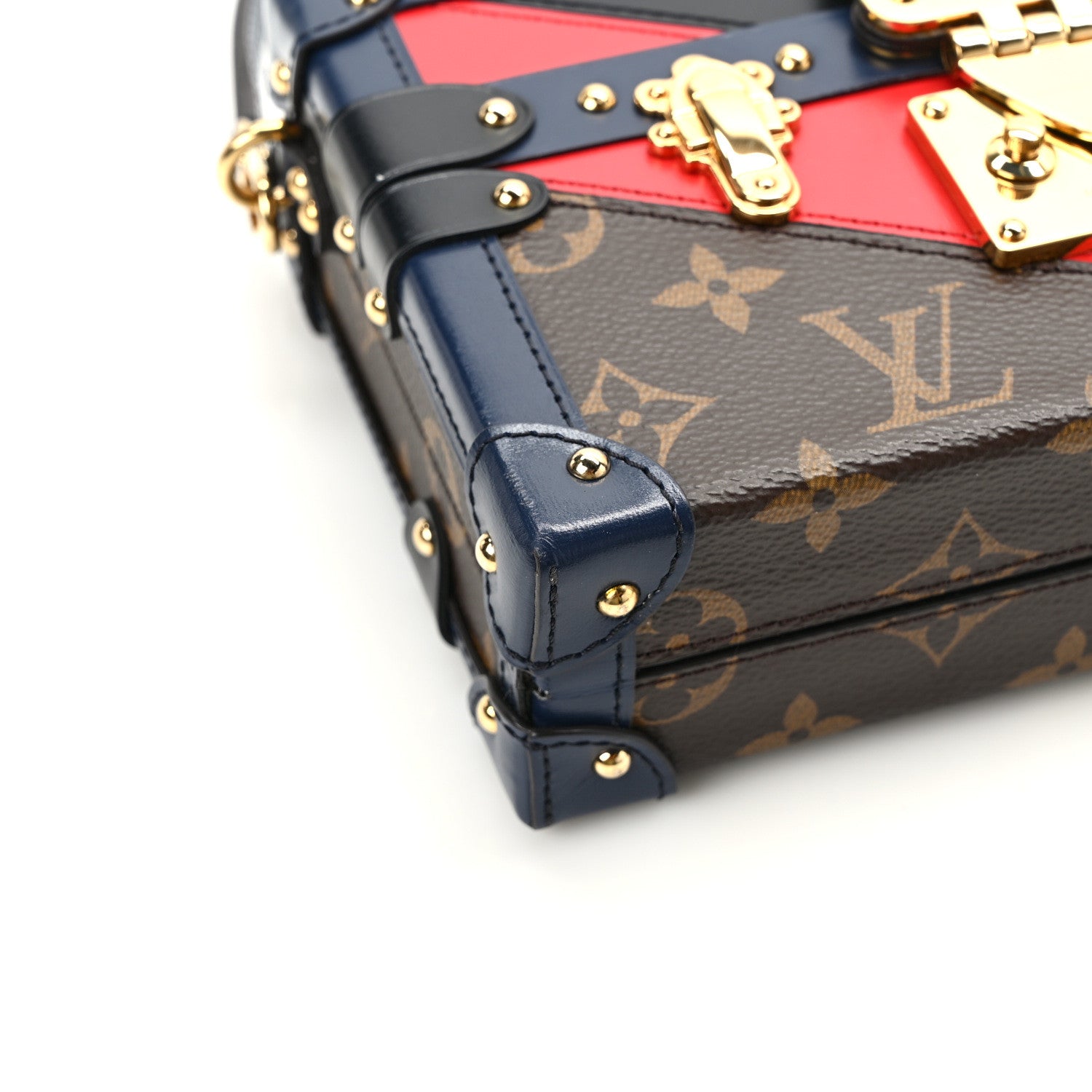 Louis Vuitton LOUIS VUITTON Monogram Malletage Print Petite Malle Marine Rouge 10 of 15