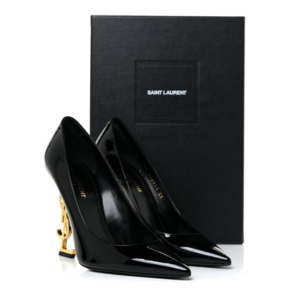 Saint Laurent Patent Opyum 110 Pumps 39 Black Gold 14 of 17