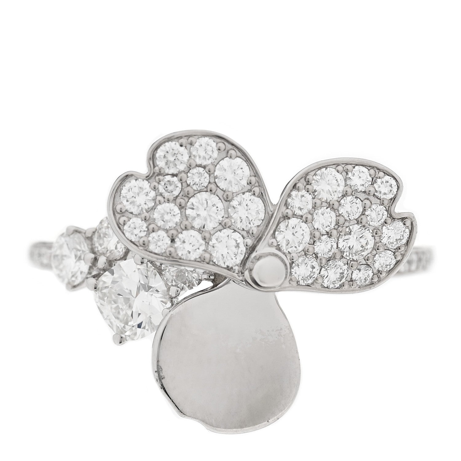 Tiffany Platinum Diamond Paper Flowers Mixed Cluster Ring 49 5 1 of 5