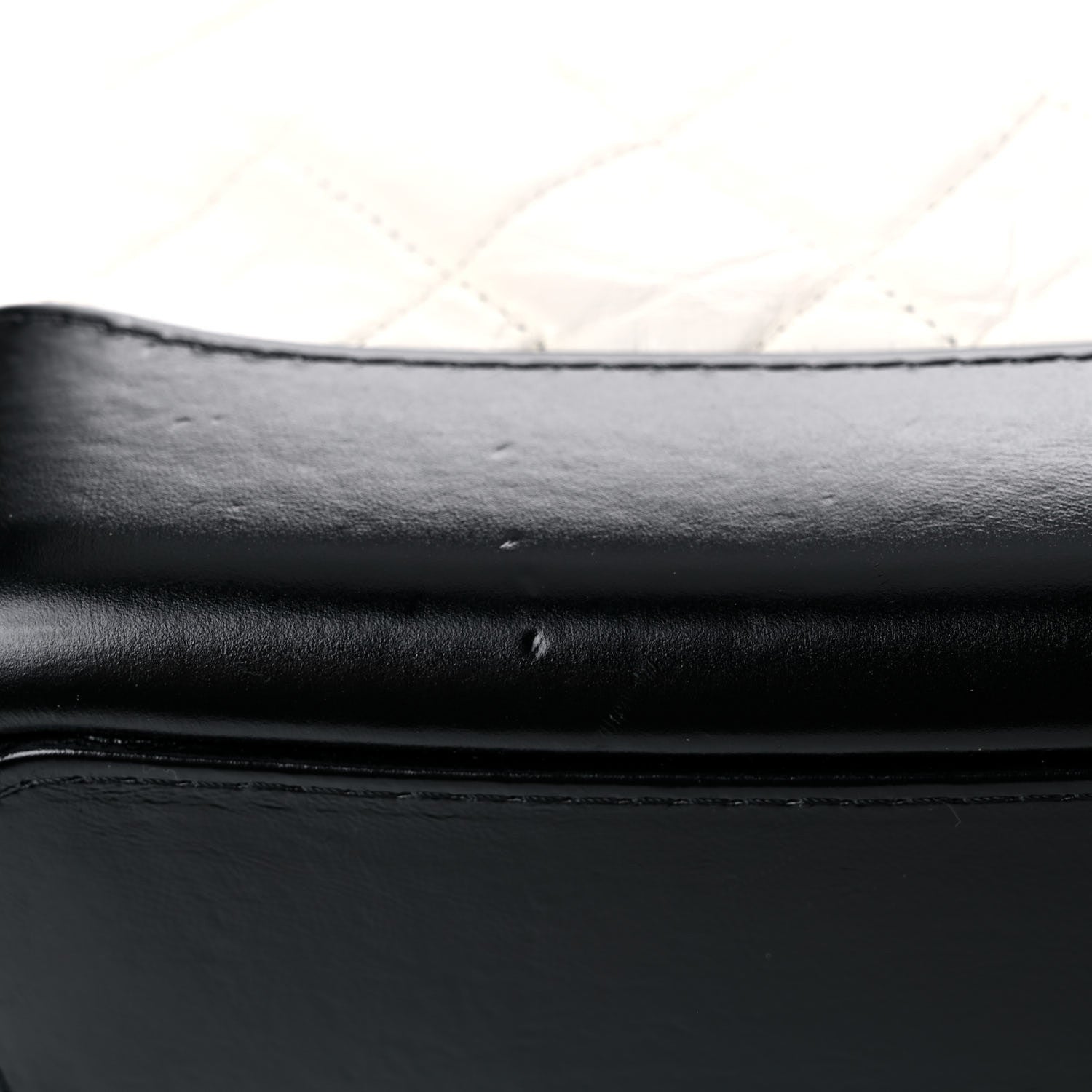 Chanel Aged Calfskin Quilted Small Gabrielle Hobo Black White 15 of 15