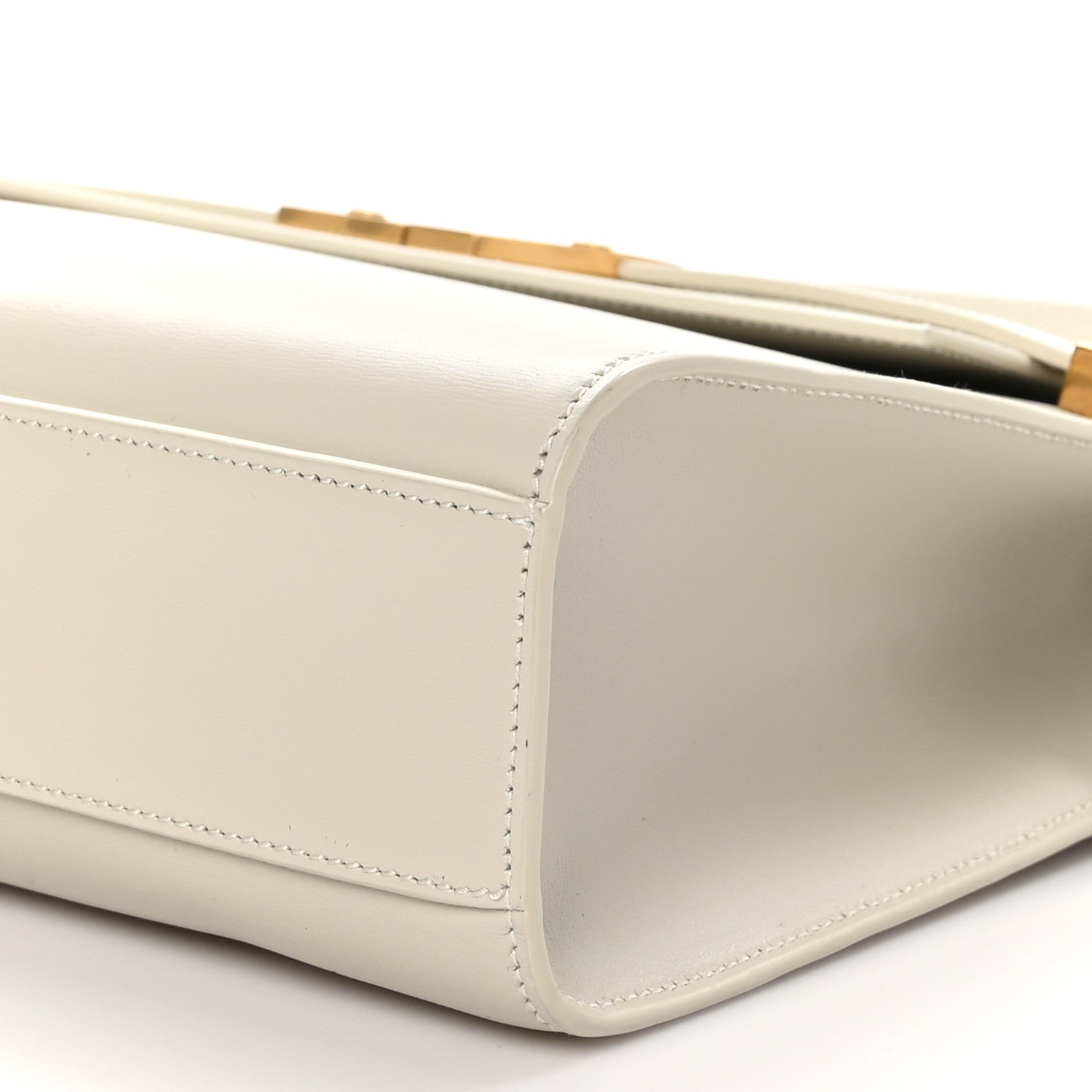 Saint Laurent Smooth Calfskin Manhattan Shoulder Bag Ivory 10 of 11