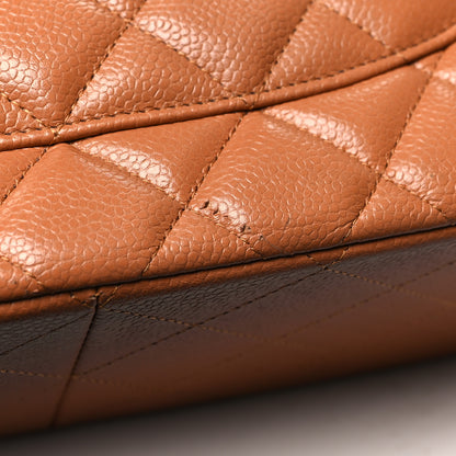 Chanel Caviar Quilted Jumbo Double Flap Light Brown 12 of 12