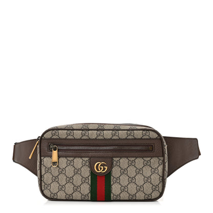 Gucci Soft GG Supreme Monogram Medium Ophidia Belt Bag Dark Brown 1 of 11