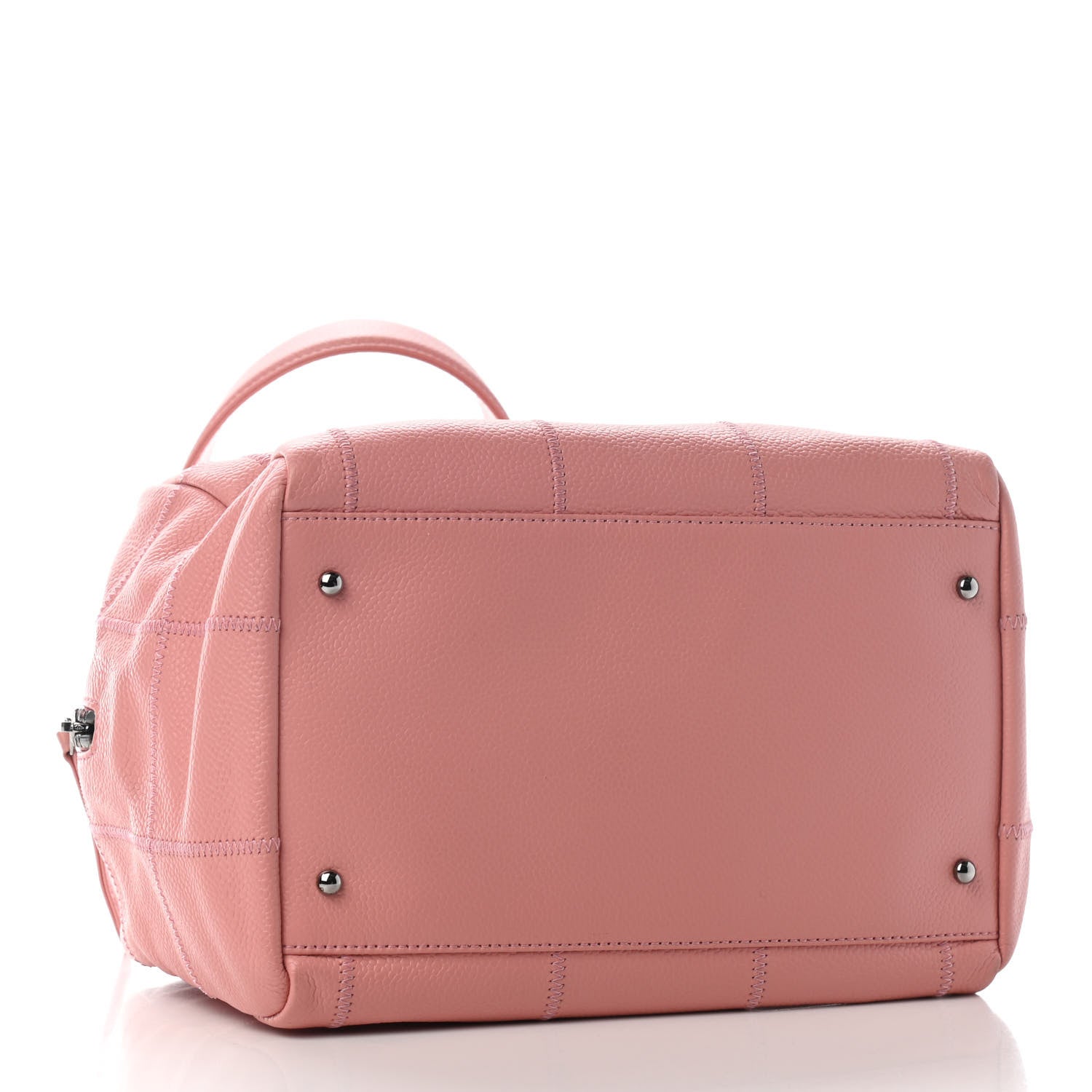 Chanel Caviar Square Stitched Bowler Pink 3 of 9