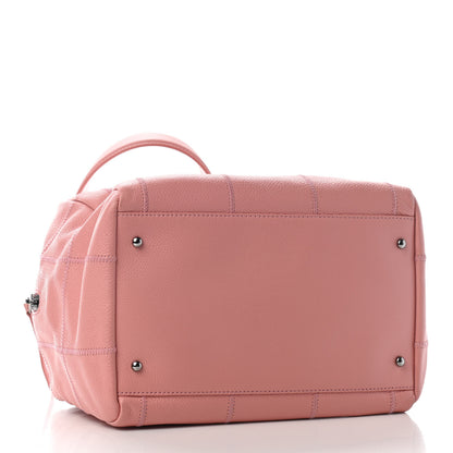 Chanel Caviar Square Stitched Bowler Pink 3 of 9