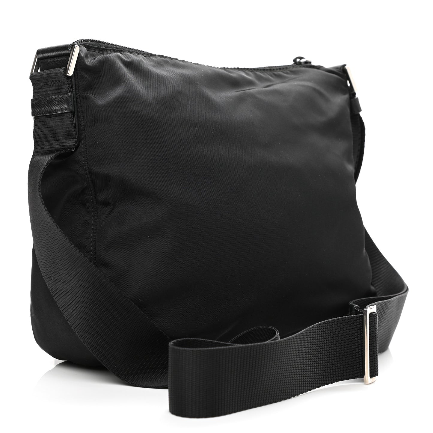 Nylon Vela Flat Messenger Bag Black