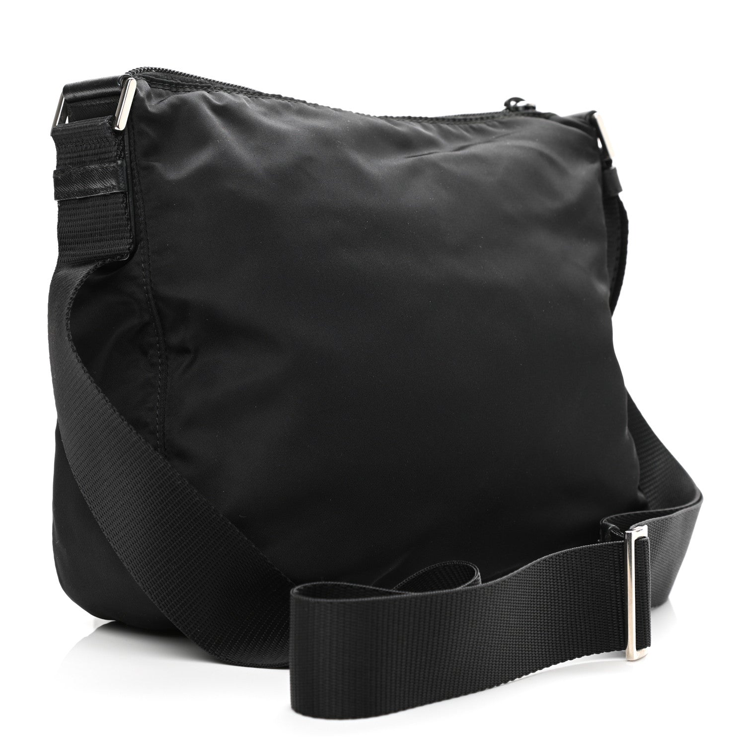 Prada Nylon Vela Flat Messenger Bag Black 3 of 11