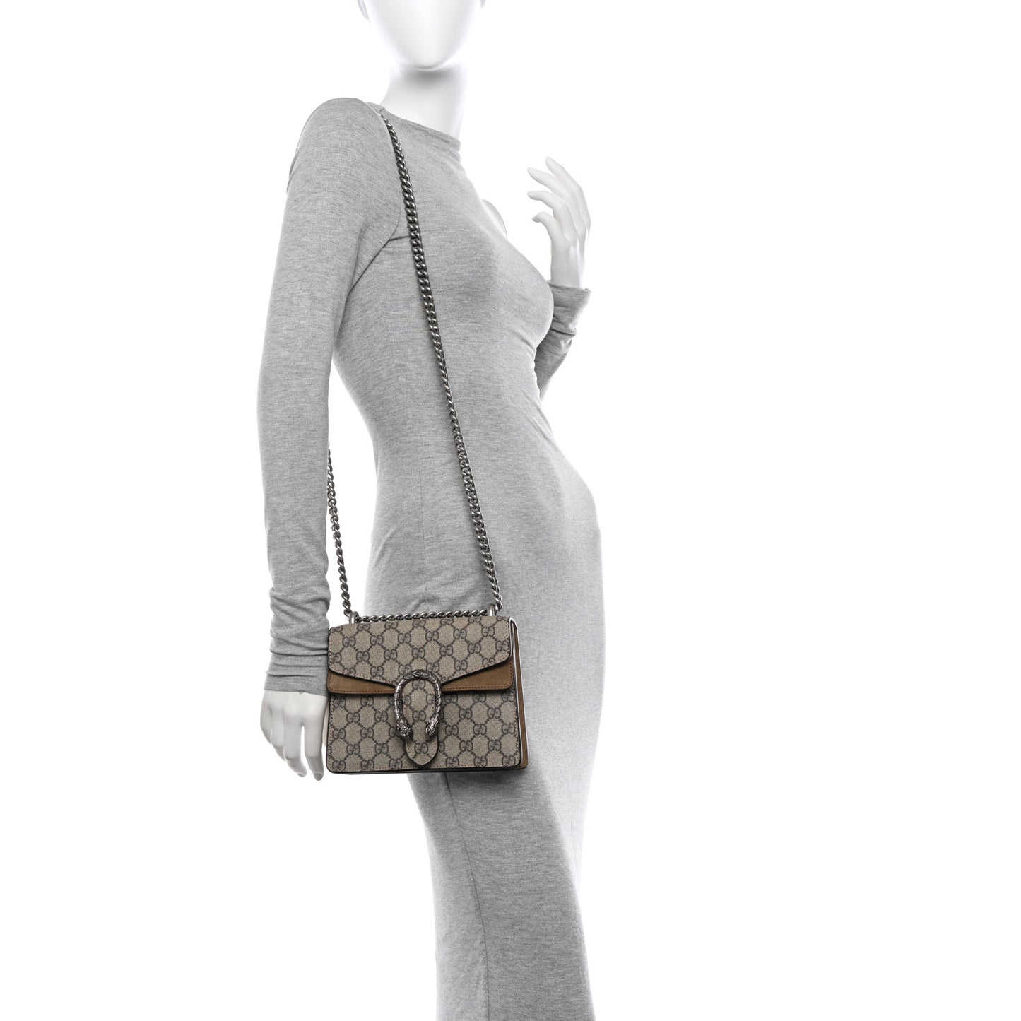 GG Supreme Monogram Mini Dionysus Shoulder Bag Taupe