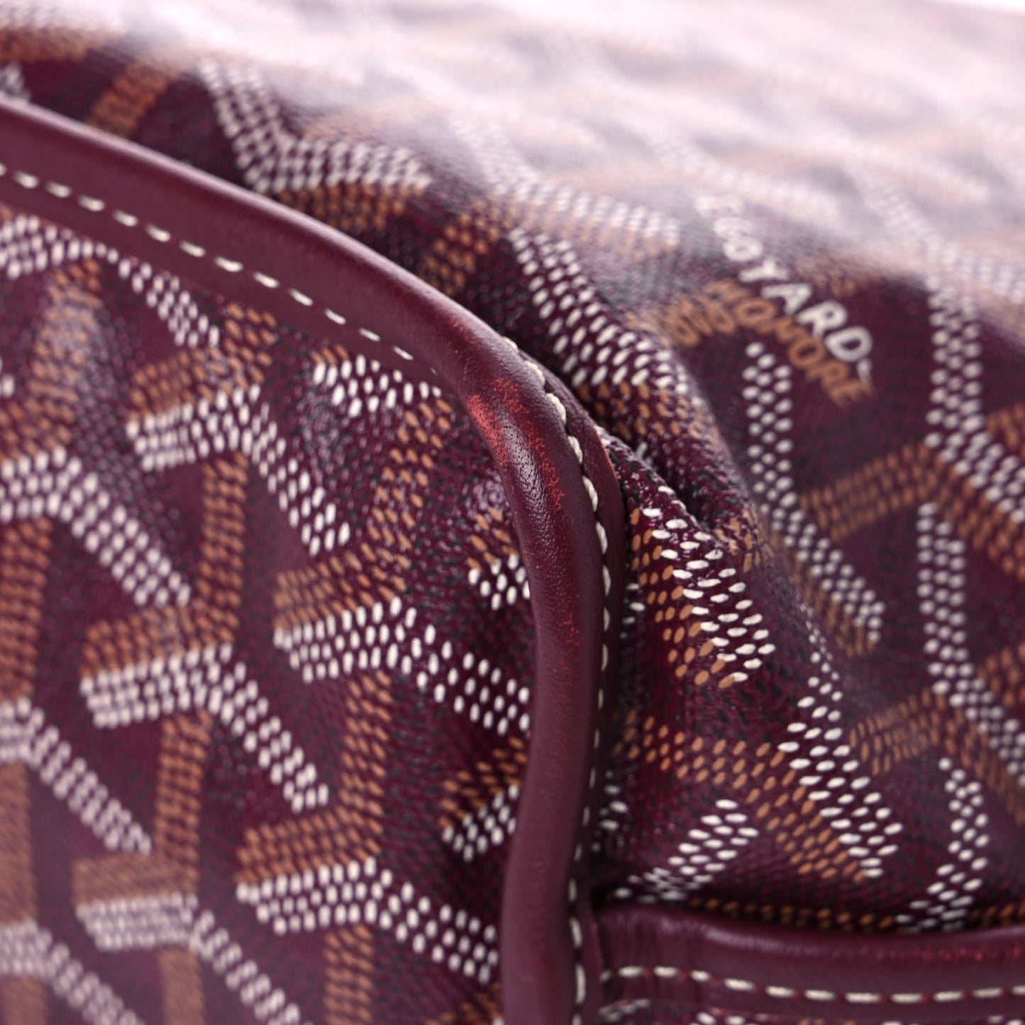 Goyardine Reversible Mini Anjou Burgundy