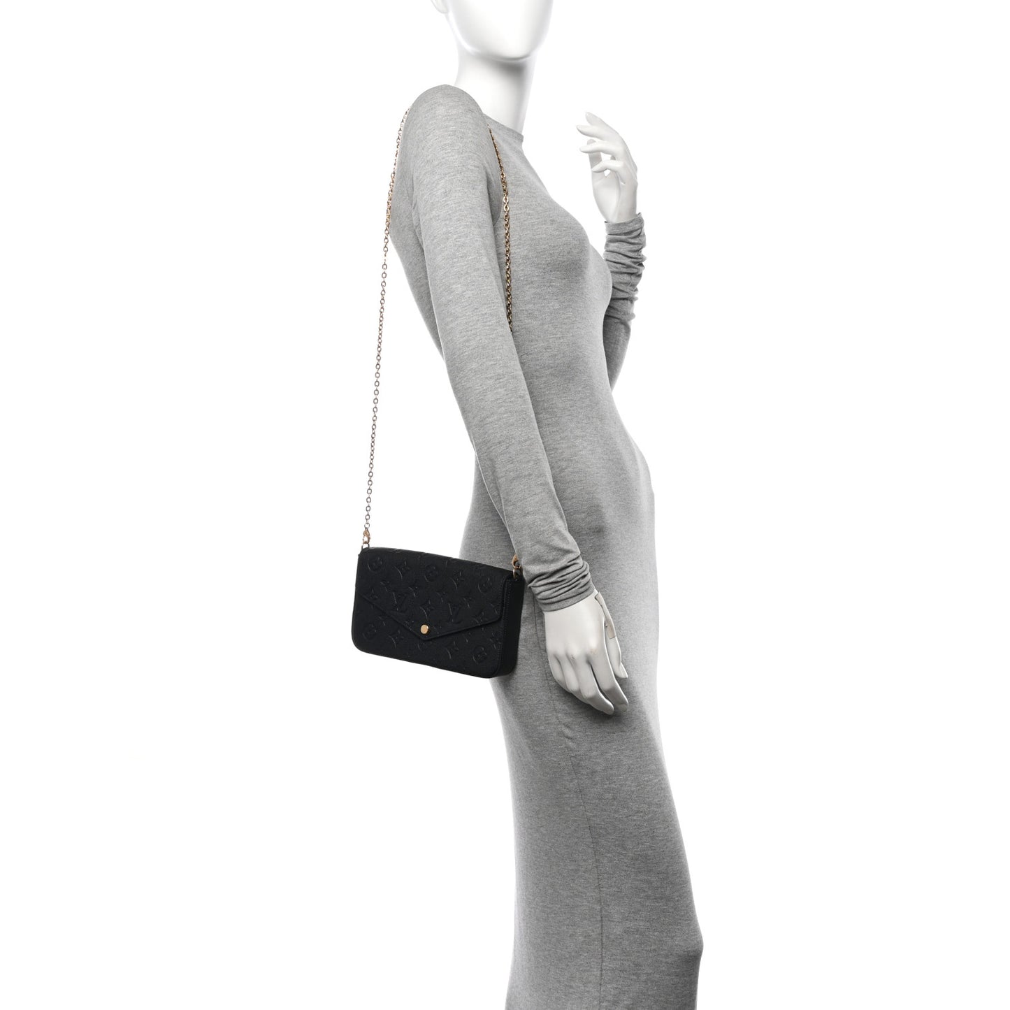 Empreinte Pochette Felicie Chain Wallet Black