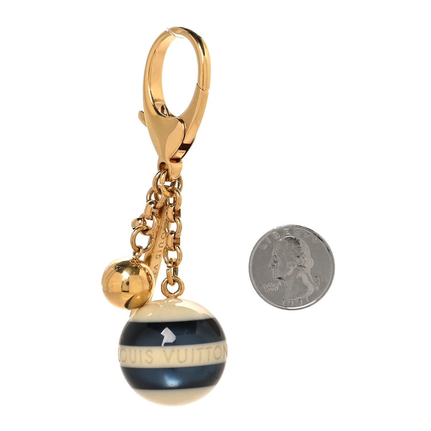 Louis Vuitton Mini Lin Croisette Bag Charm Blue 2 of 3