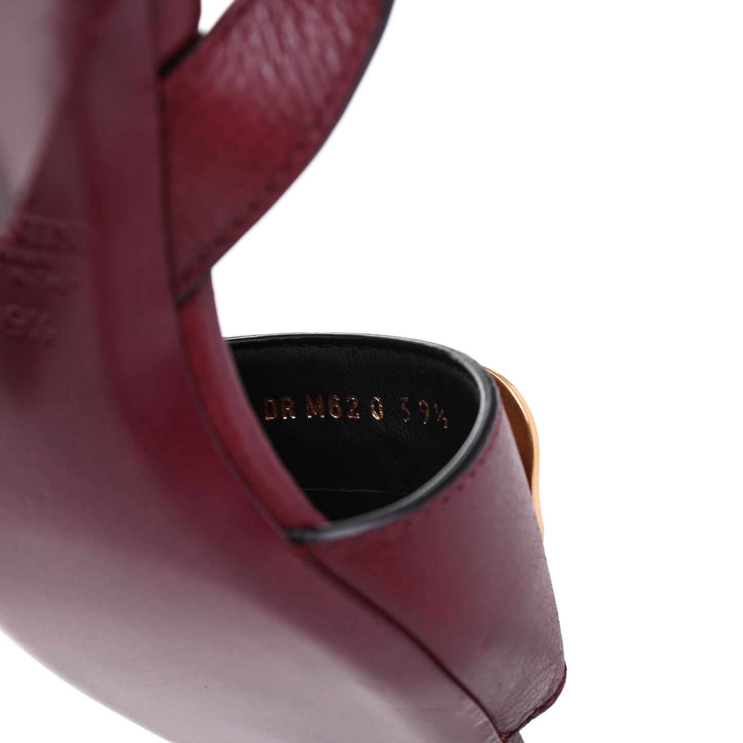 Grainy Cowhide VLogo 60mm Sandals 39.5 Rubin