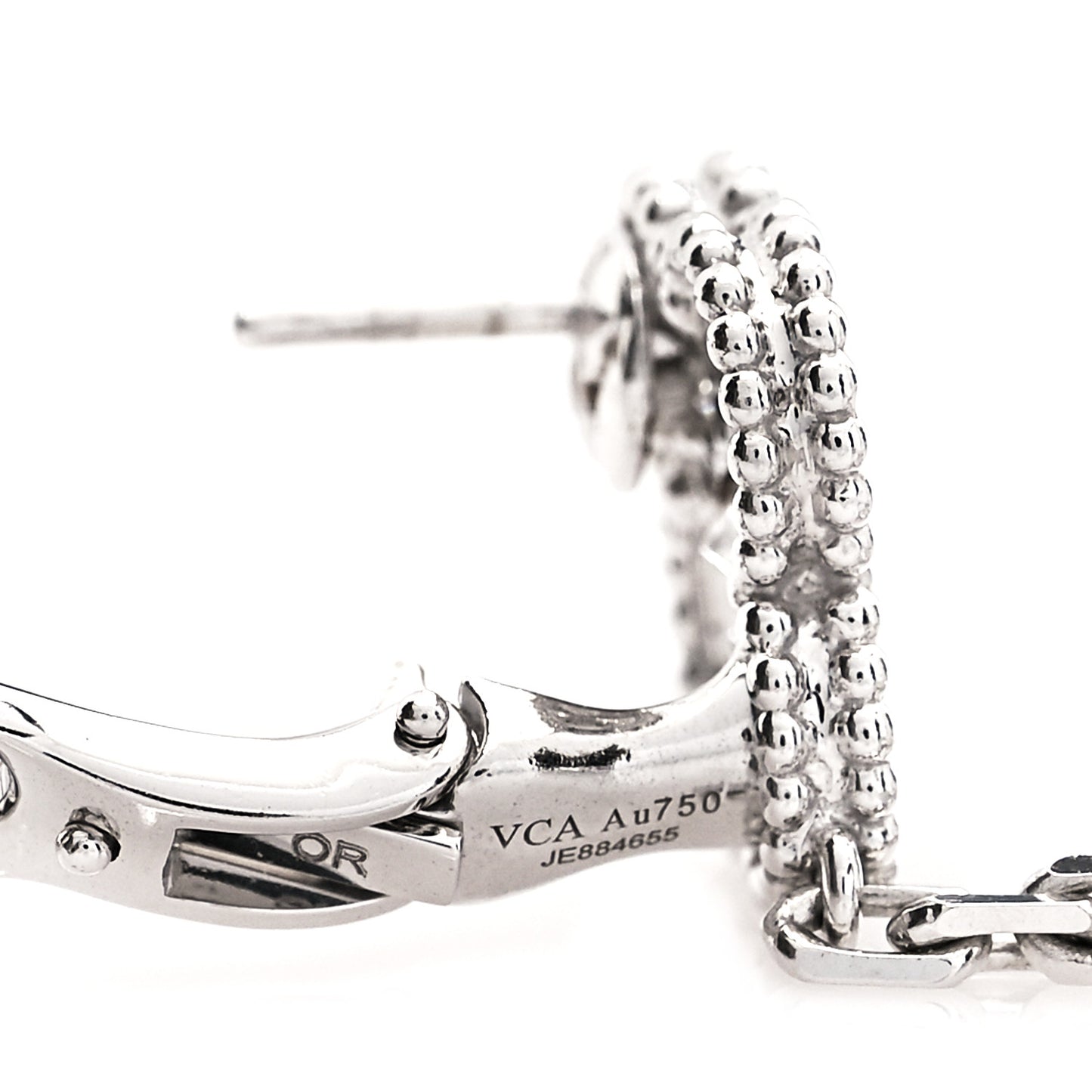 18K White Gold Diamond 3 Motifs Magic Alhambra Earrings