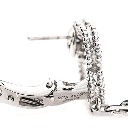 Van Cleef & Arpels 18K White Gold Diamond 3 Motifs Magic Alhambra Earrings 4 of 5