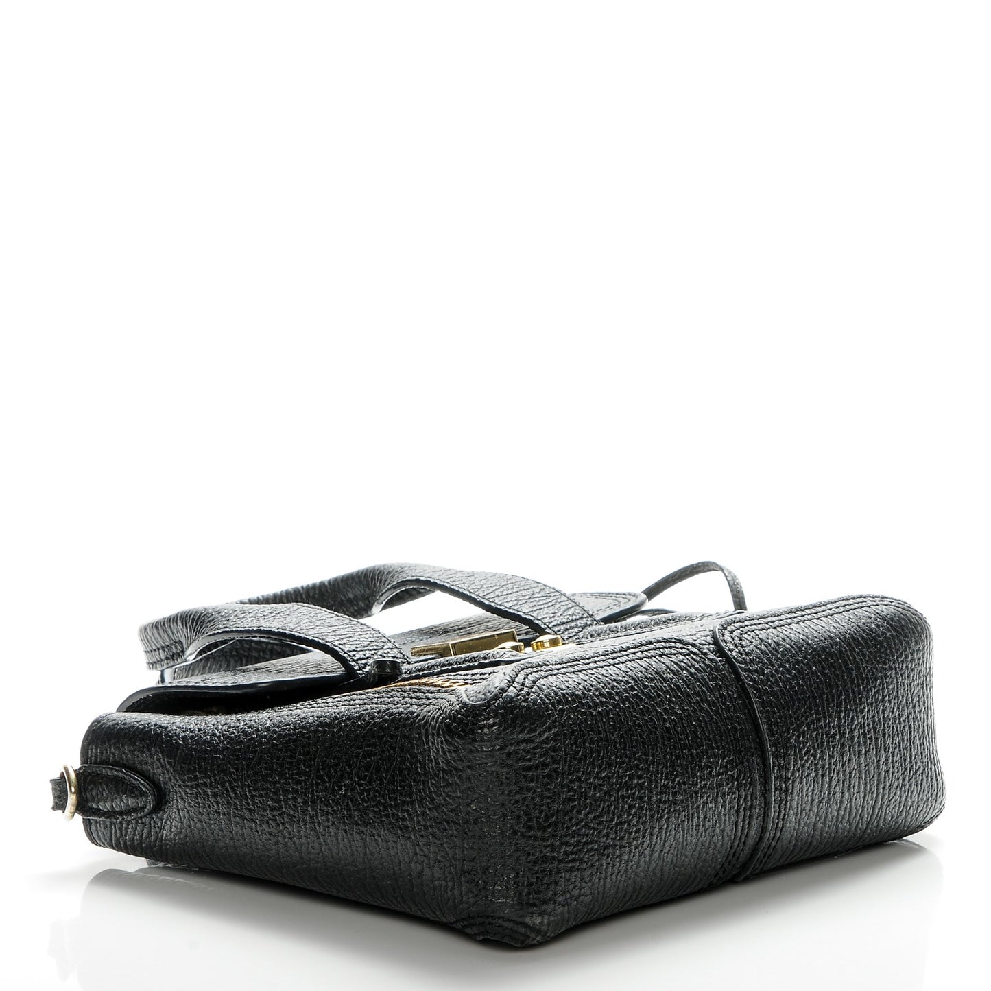 3.1 Textured Calfskin Mini Pashli Satchel Black