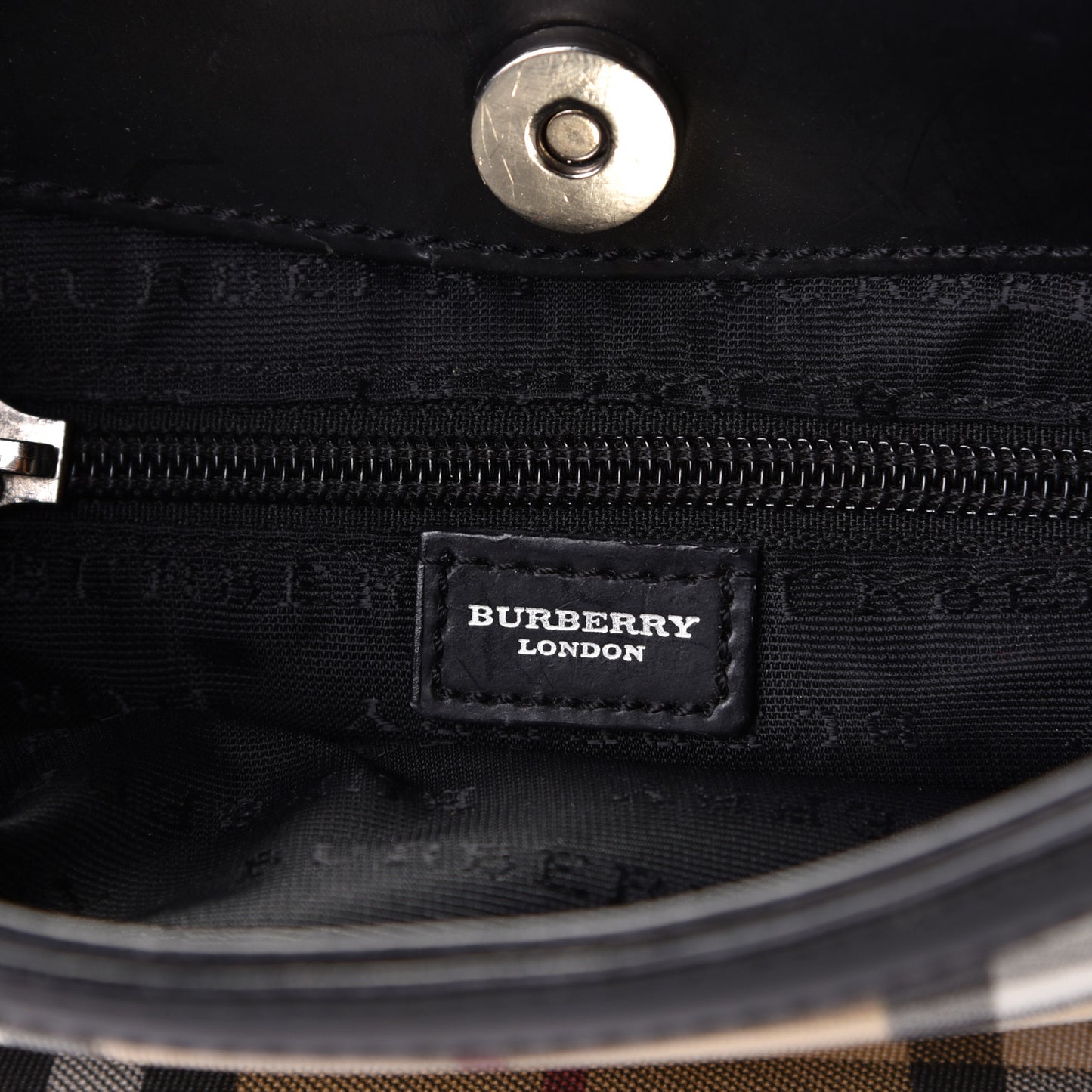 House Check Shoulder Bag Black