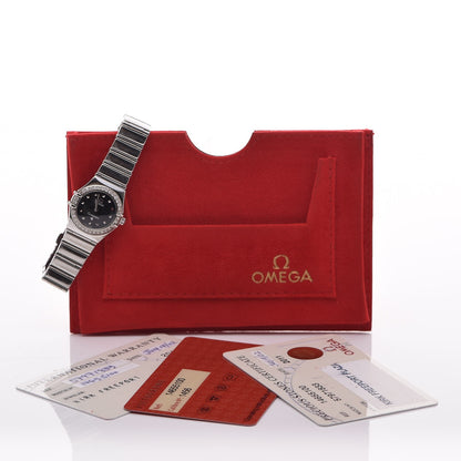 Omega Stainless Steel Diamond Bezel 22mm Constellation Quartz Watch Black 1465.51.00 8 of 8