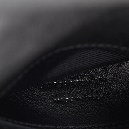 Saint Laurent Sheepskin Matelasse Chevron Monogram Medium College Bag Black 8 of 11