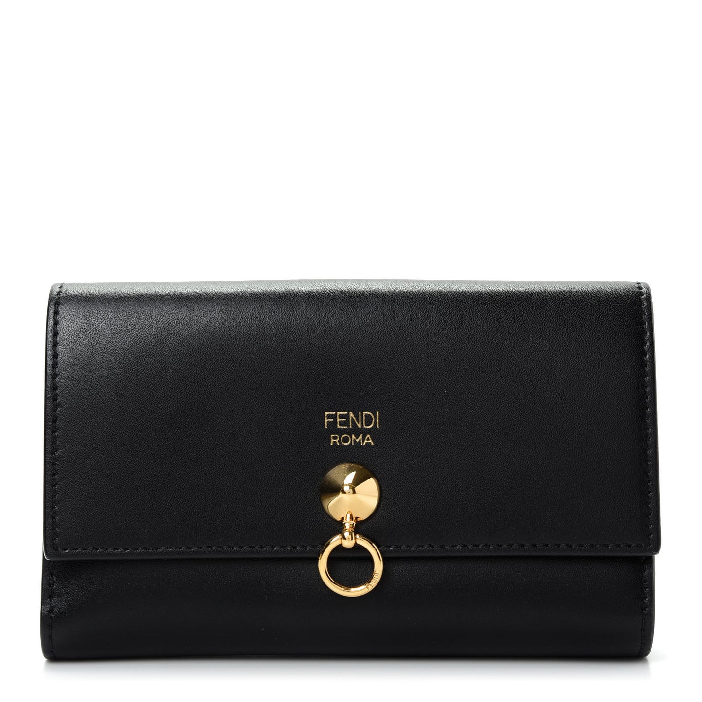 Vitello Liberty Century Lucido By The Way Medium Bi-Fold Wallet English Black
