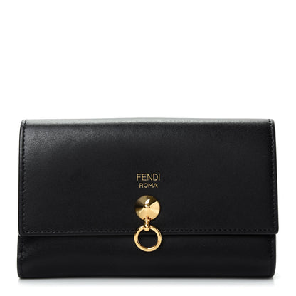 Fendi Vitello Liberty Century Lucido By The Way Medium Bi-Fold Wallet English Black 1 of 8