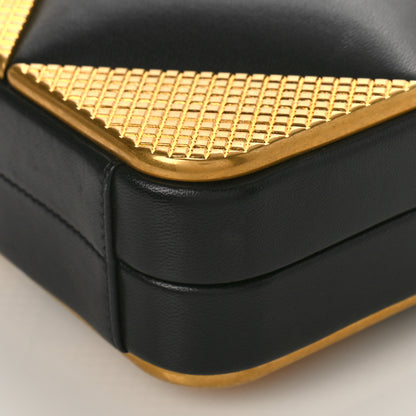 Chanel Lambskin Mini Evening Bag Black Gold 9 of 9
