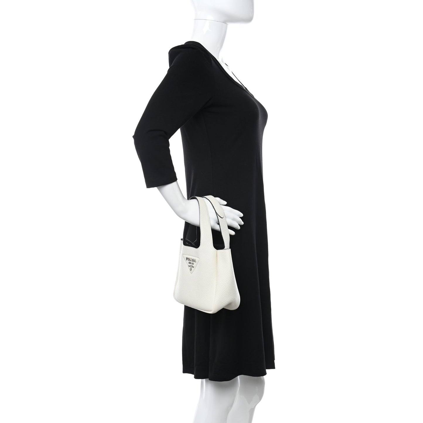 Vitello Daino Soft Mini Dynamique Tote Talco Black