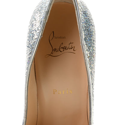 Christian Louboutin Paillettes Hotfix Specchio Pigalle Follies 100 Pumps 40 Silver 8 of 8
