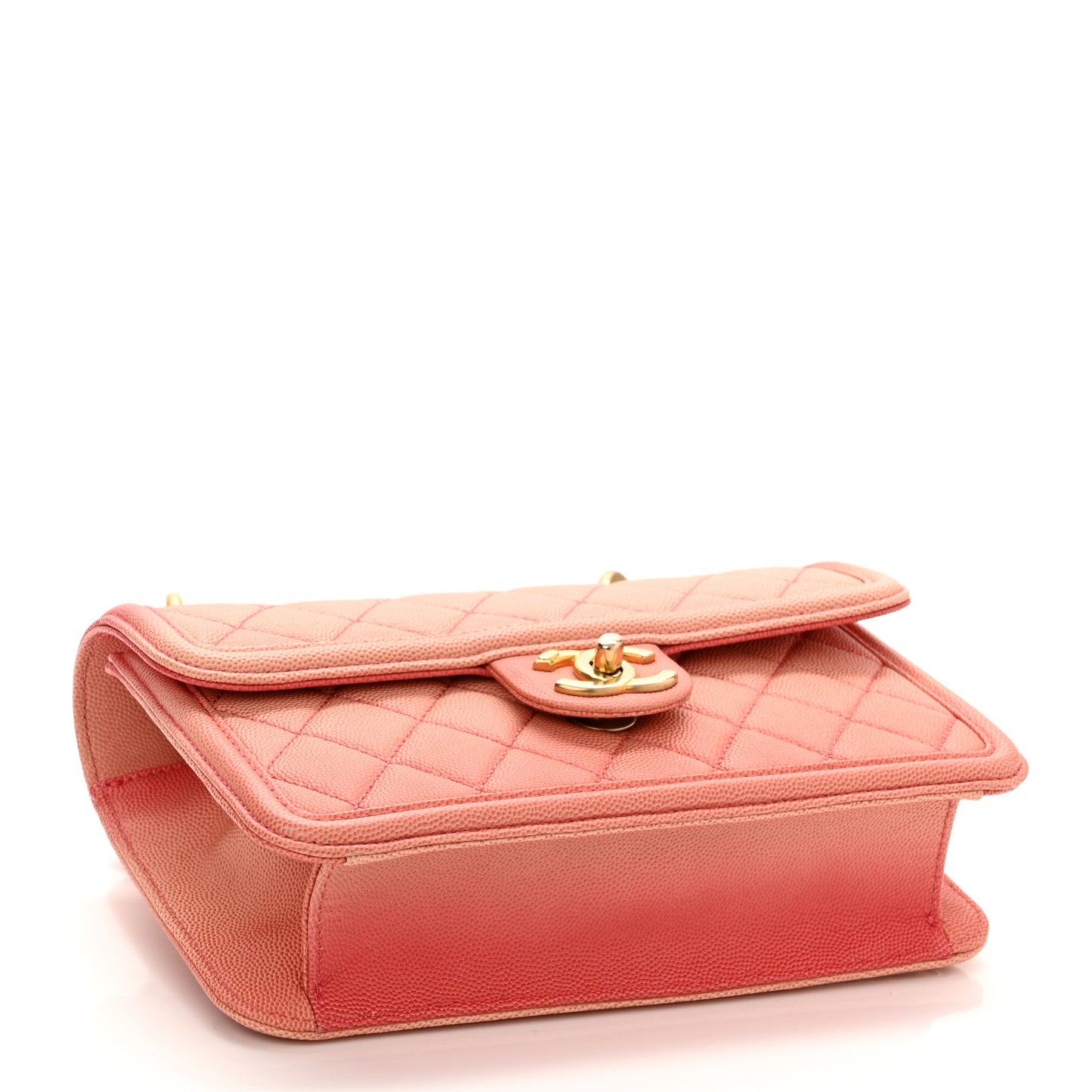 Caviar Quilted Small Sunset On The Sea Flap Coral