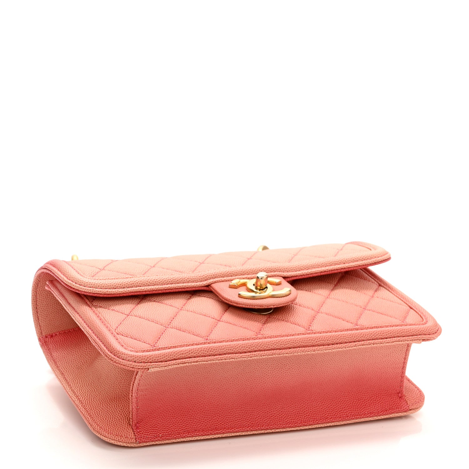 Chanel Caviar Quilted Small Sunset On The Sea Flap Coral 3 of 10
