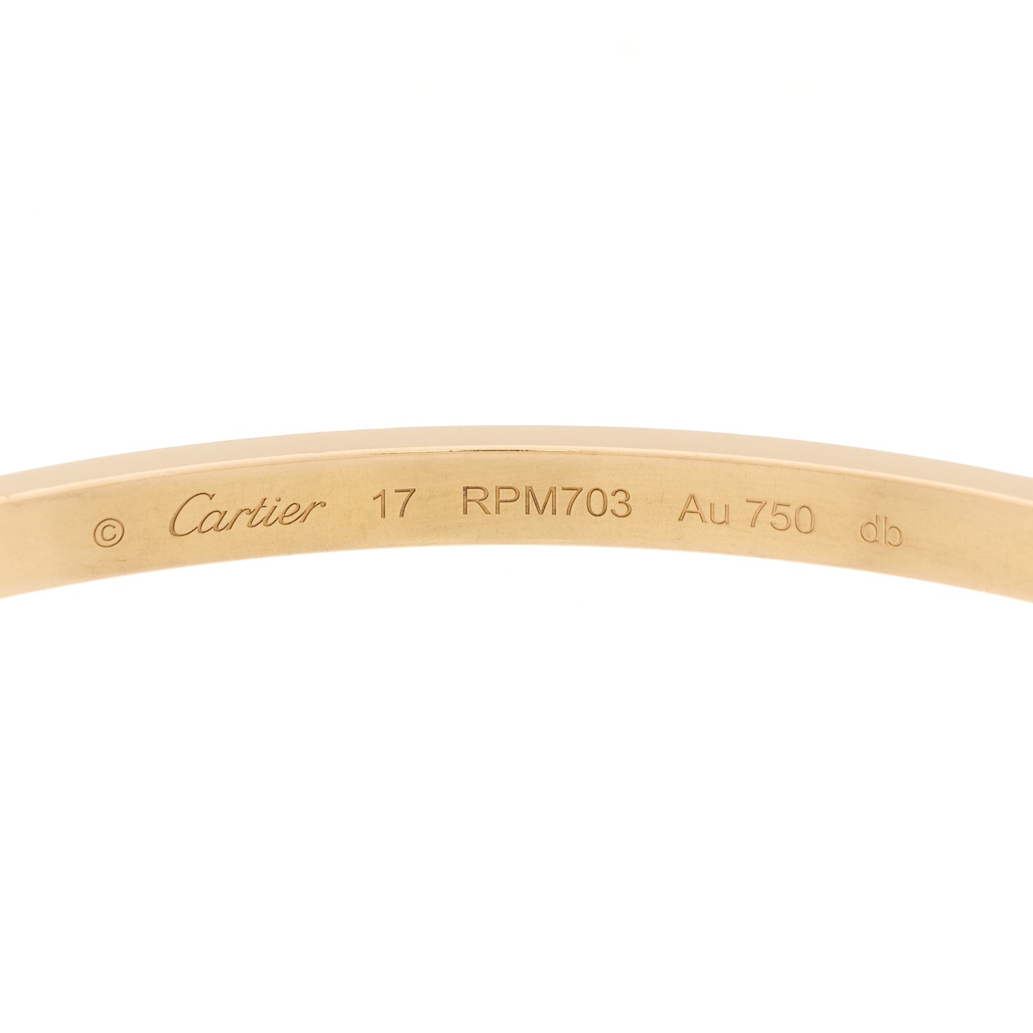 Cartier 18K Yellow Gold Small LOVE Bracelet 17 5 of 10