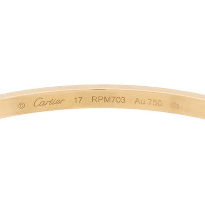 Cartier 18K Yellow Gold Small LOVE Bracelet 17 5 of 10