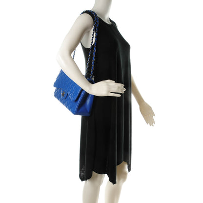 Chanel Caviar Quilted Jumbo Double Flap Blue 2 of 8