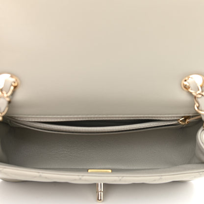 Chanel Lambskin Quilted Mini Rectangular Flap Grey 5 of 10