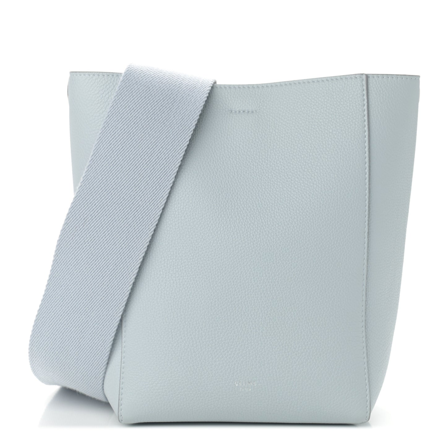 Soft Grained Calfskin Small Sangle Bucket Bag Storm