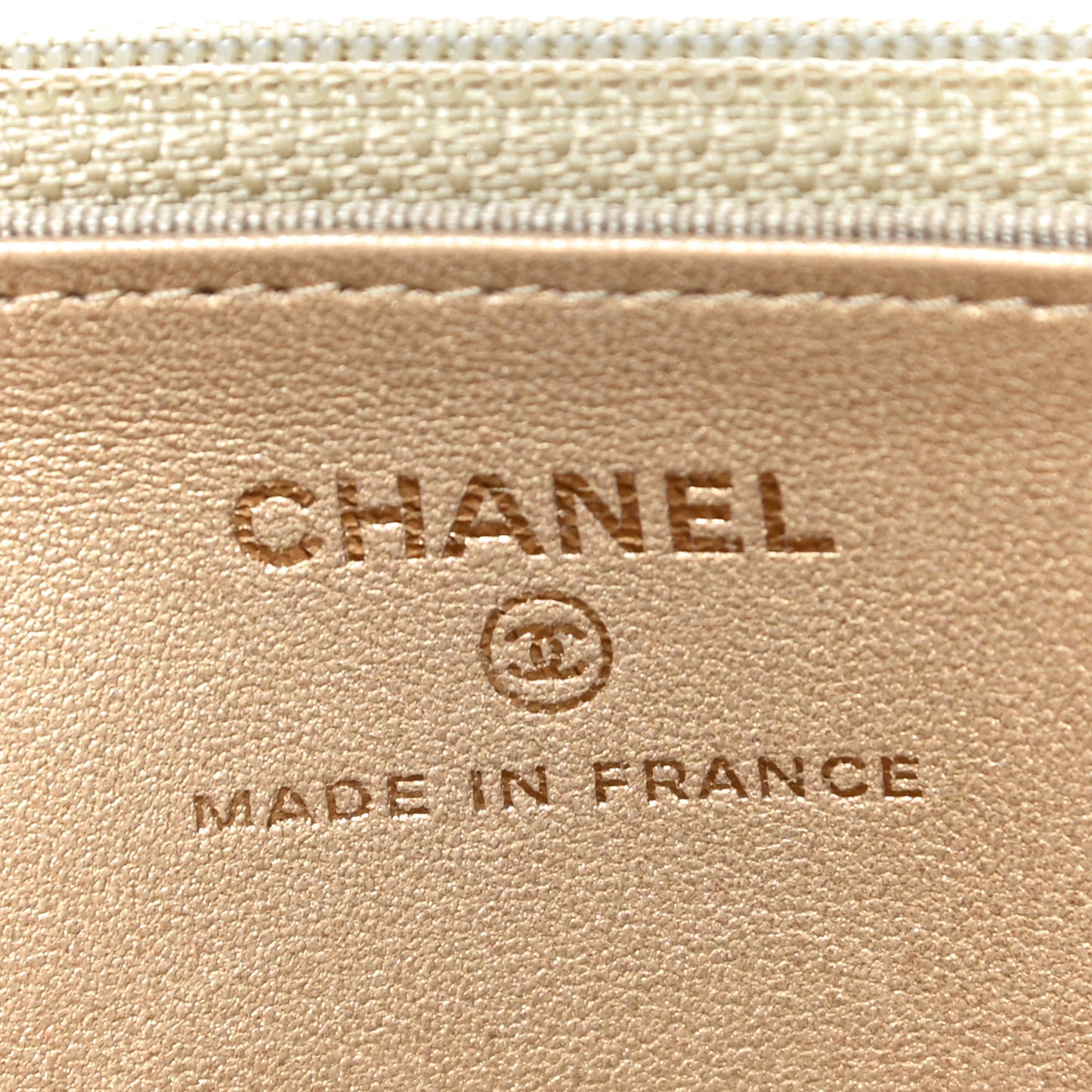 Metallic Canvas Quilted Space Charms Wallet On Chain WOC Gold