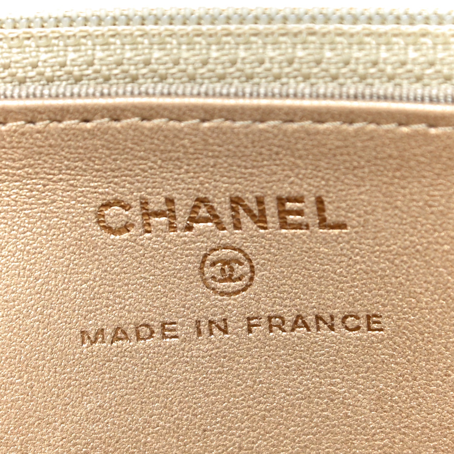 Chanel Metallic Canvas Quilted Space Charms Wallet On Chain WOC Gold 6 of 10